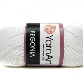 Włóczka 100% bawełny Begonia kolor 003 przybrudzona biel