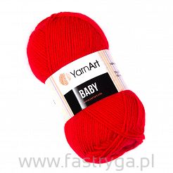 Włóczka akrylowa YarnArt Baby 156 czerwona