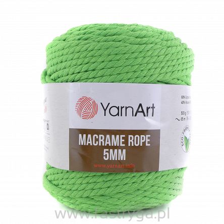 Macrame Rope 5 mm.  802 zielony neon