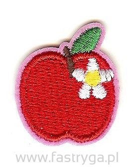 Naszywka na ubrania Jabłko z kwiatkiem