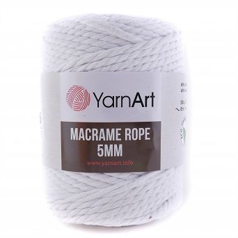 Macrame Rope 5 mm.  751 biały