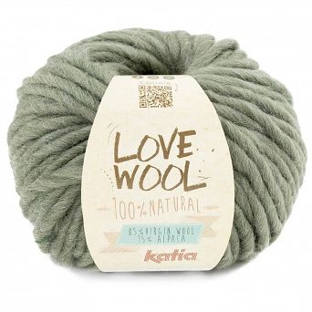 Włóczka Love Wool kolor 127 oliwkowo-stalowy