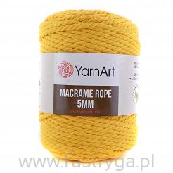 Macrame Rope 5 mm.  764 żółty słoneczny