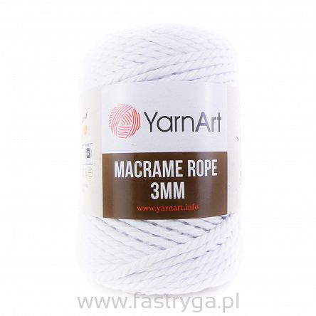 Macrame Rope 3 mm.  751 biały