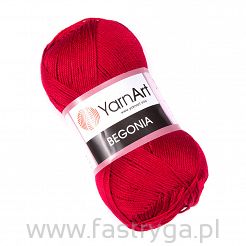 Włóczka 100% bawełny Begonia kolor 5020 klasyczna czerwień